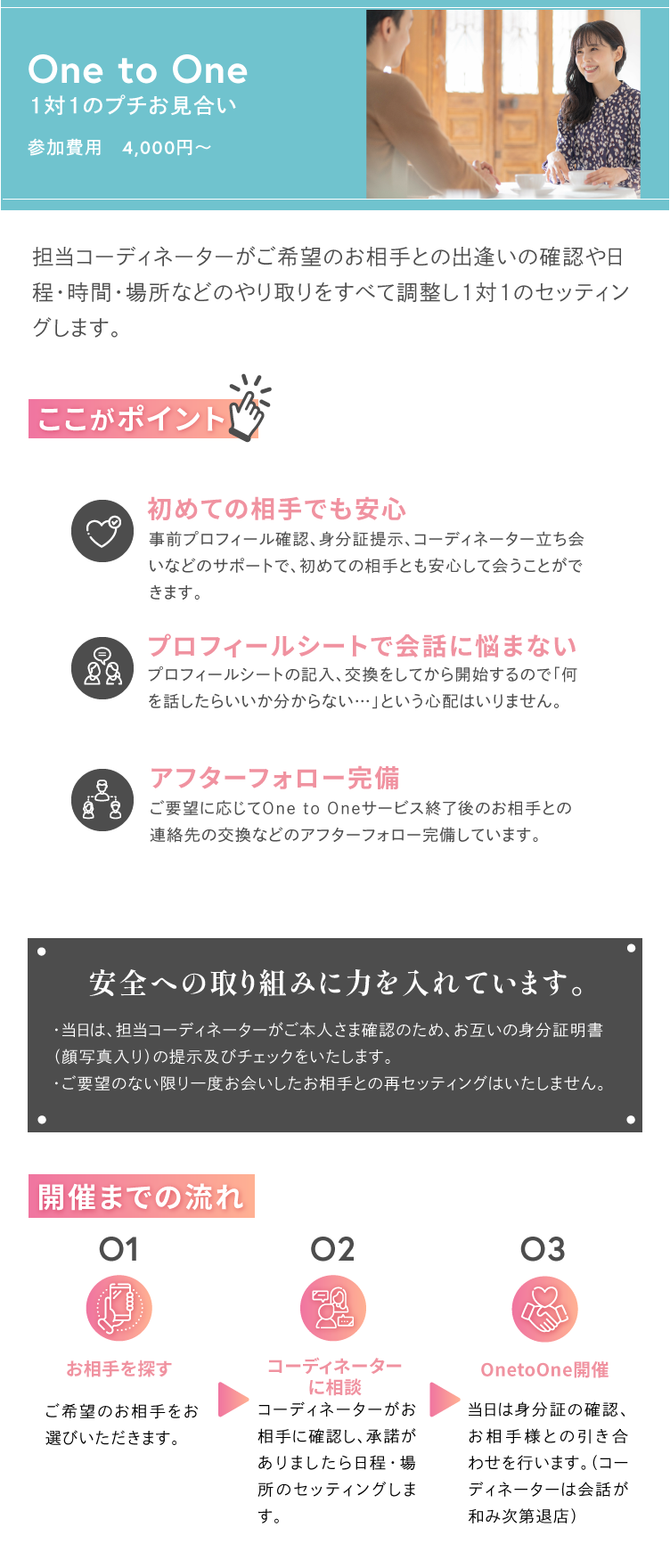 OnetoOne1対1のプチお見合いサービス