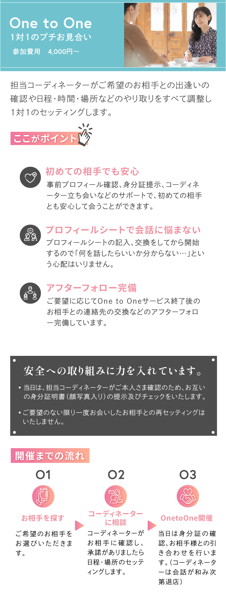 OnetoOne1対1のプチお見合いサービス