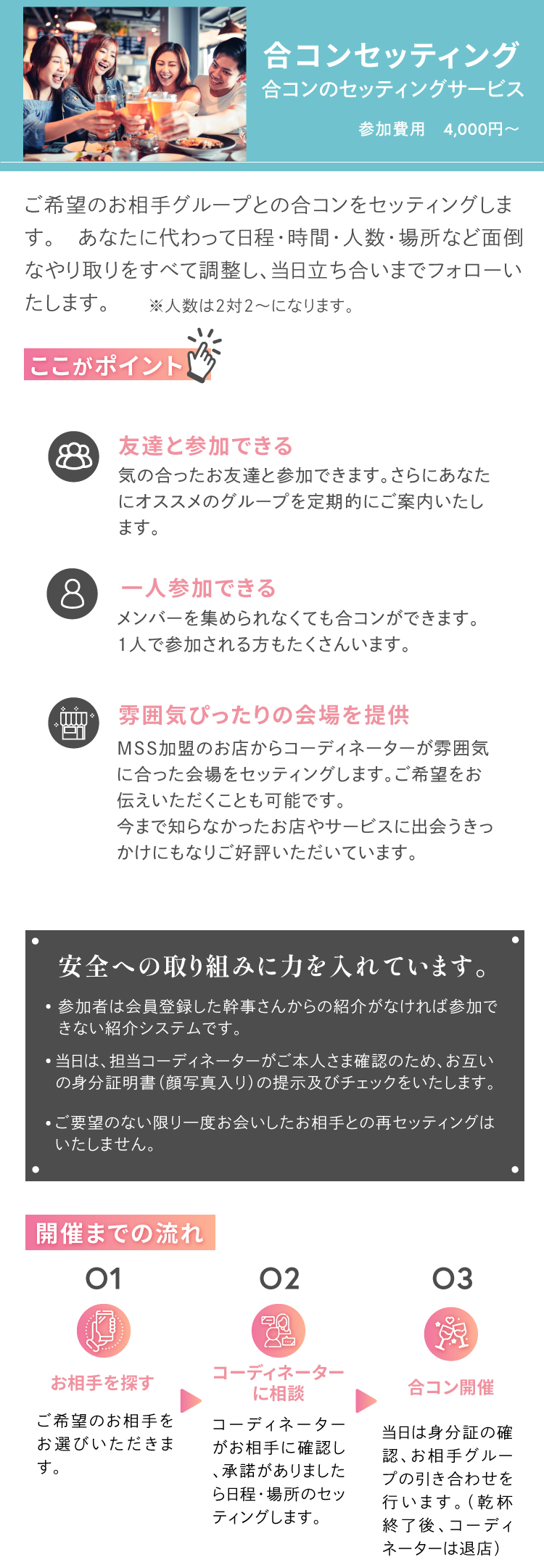合コンのセッティングサービス